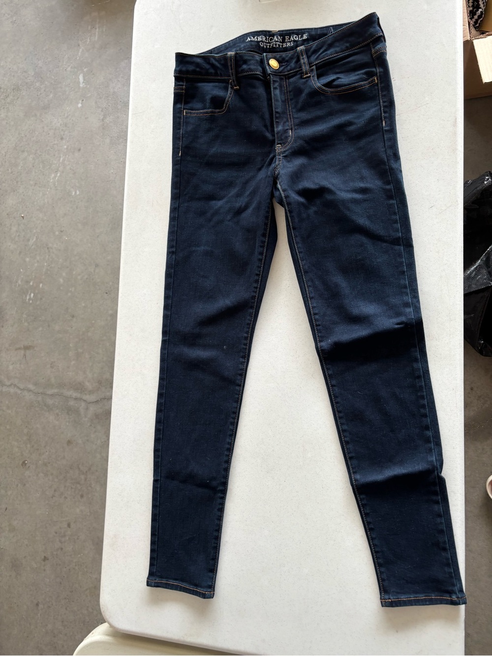 American Eagle Outfitters Navy Dark Blue Skinny Jeans